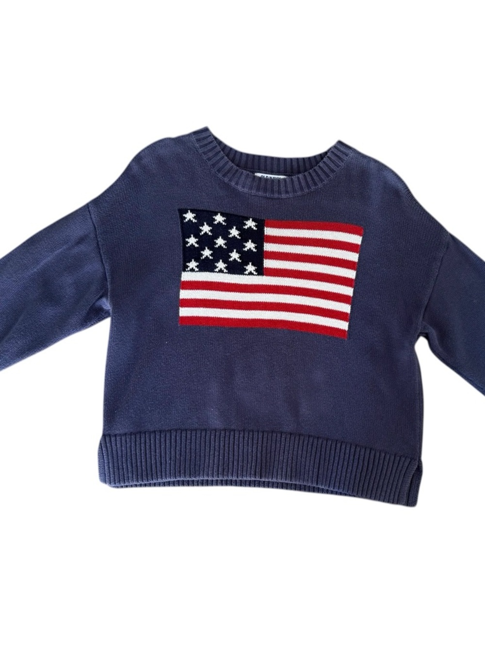 Old Navy Heathered knit American Flag Crewneck Sweater 🇺🇸